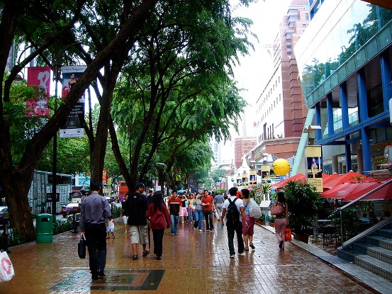 The shopping street